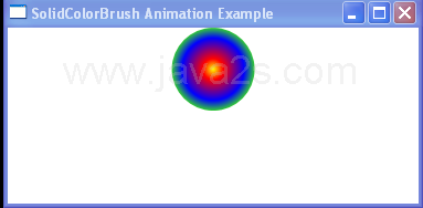 An ellipse with a radial fill