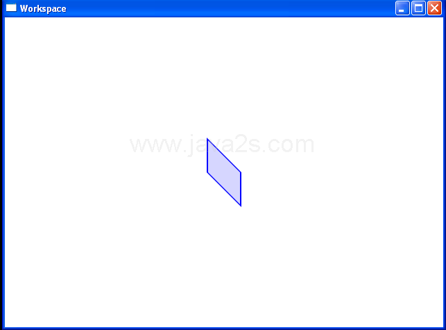 Applies a vertical skew of 45 degrees from a center point of (25,25)