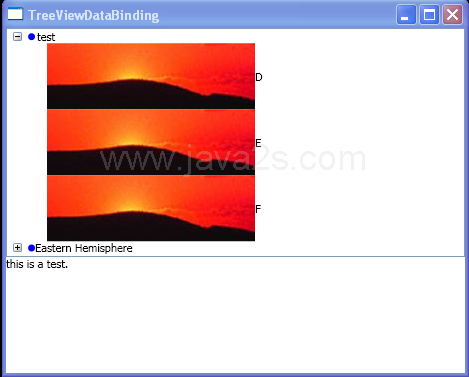 Bind a TreeView to a data source and use DataTemplate objects to customize the TreeView.