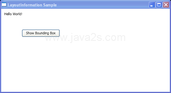 Determine the layout position of an element using the LayoutInformation