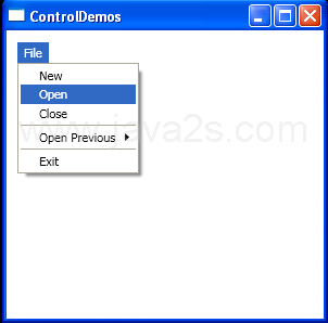 File menu