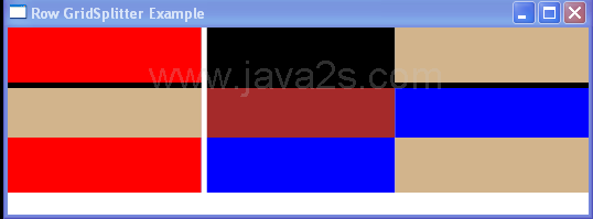 GridSplitter Example