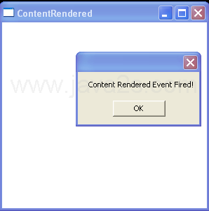 Handle the ContentRendered event