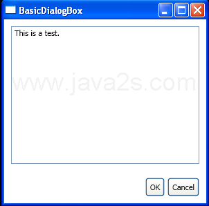 LayoutPanels Basic Dialog Box