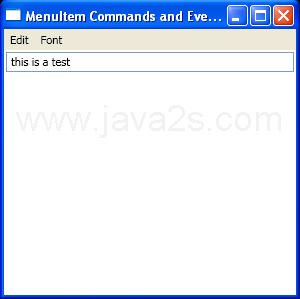 MenuItem Commands And Events