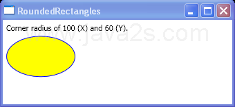 Rounded Rectangle Corner radius of 100 (X) and 60 (Y)