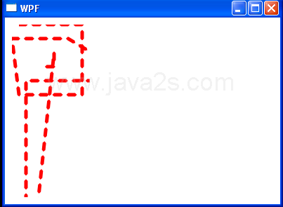 Set StrokeDashArray, StrokeDashCap for Polyline