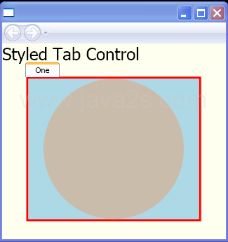 Style a TabControl using templates for the TabControl and TabItem elements.