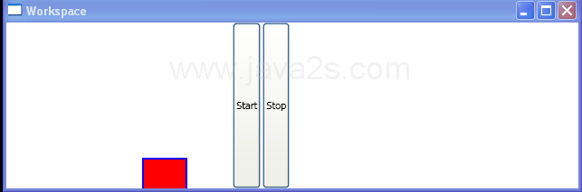 The X and Y properties of this TranslateTransform are each animated from -50 to 50