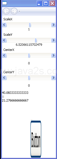 Use Slider to control the ScaleTransform