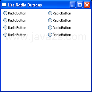 Use StackPanel to Hold RadioButtons