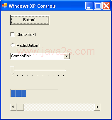 WindowsXP controls