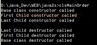 Shows the order in which constructors and destructors are called in a C# program