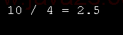 10.0 would be interpreted as floating point