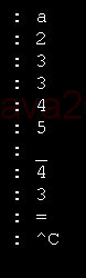 A four-function postfix calculator.