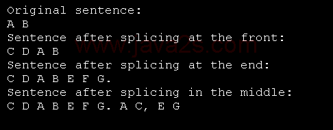 A list splicing example.