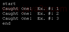 A try/catch can be inside a function other than main().