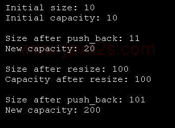 A vector may allocate more memory than it currently needs. 