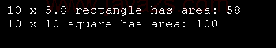 Compute area of a rectangle using overloaded functions.