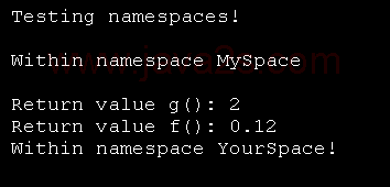 Defines and tests namespaces.