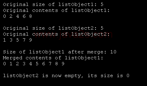 Demonstrate merge() in list