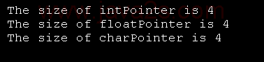 The actual data type of the value of all pointers is the same