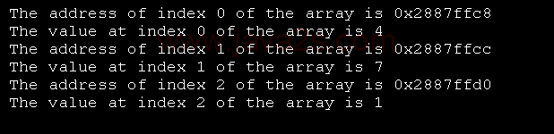 The name of the array is a constant pointer