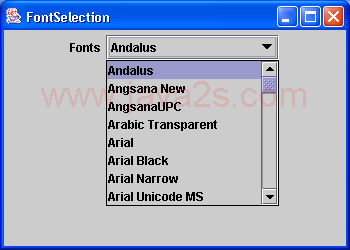 List all available fonts in the system