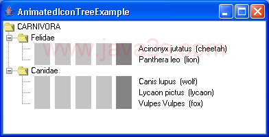 Animated Icon Tree Example