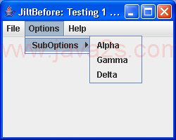 Demonstrate Menus and the MenuBar class