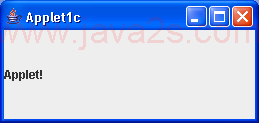 应用程序和一个applet