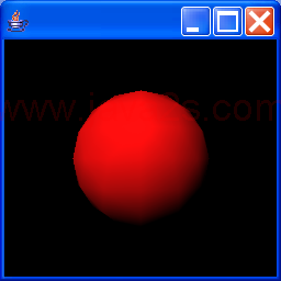 Illustrates how to display a ball lit by a red light