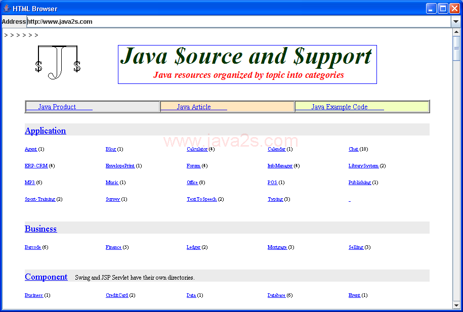 Access client web browser from java