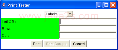PrintPanel is the base for an open-ended series of classes