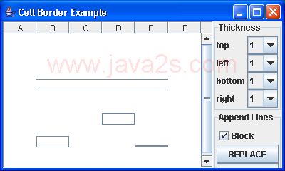 Cell Border Table Example