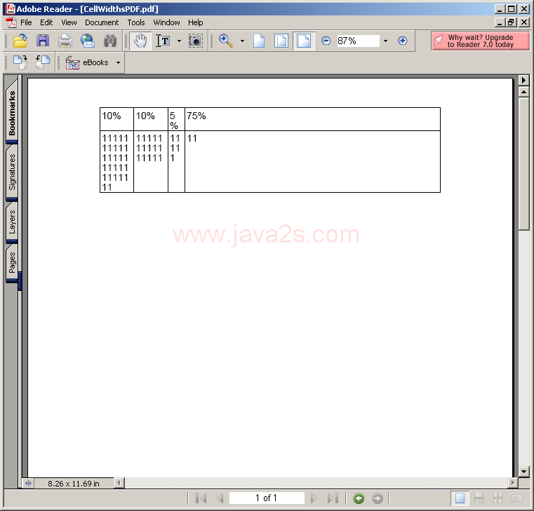 Setting Cell Widths