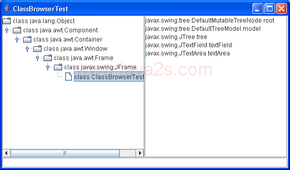 JTree based Class Browser