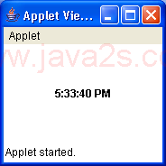 Applet clock demo