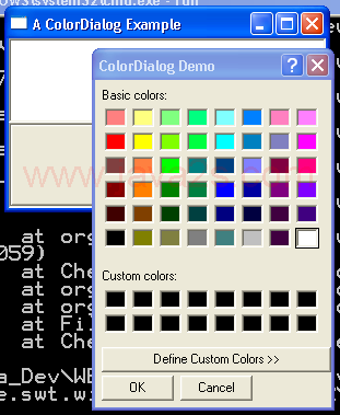 Color Dialog Example