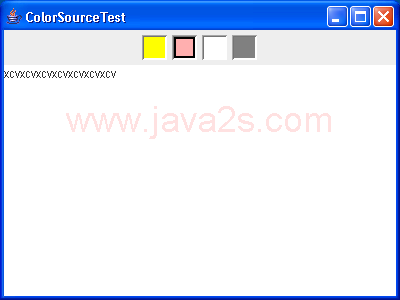 JTextArea subclass allows TransferableColor objects to