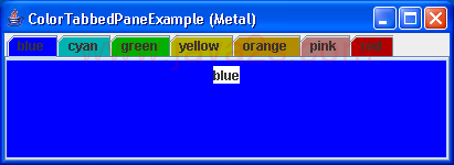 Color TabbedPane Example