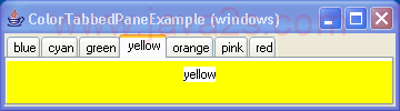 Color TabbedPane Example 3