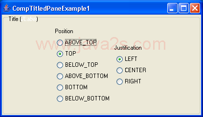 Component TitledPane Example 1