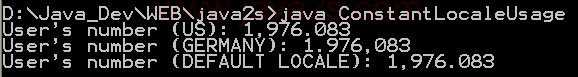 NumberFormat with Constant Locale Usage