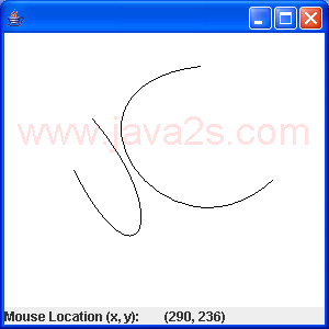 Draw curve with mouse