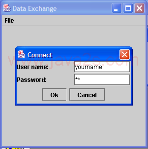 Frame dialog data exchange