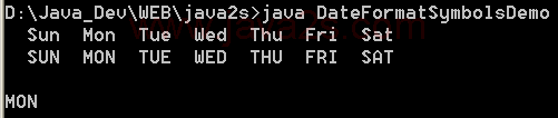 Java I18N: Format : Date Format Symbols Demo