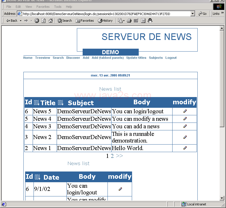 Struts application 2