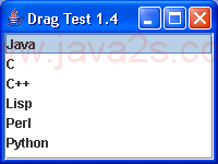 Drag capabilities: JList