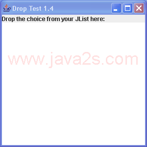 A simple drop tester application for JDK 1.4 Swing components